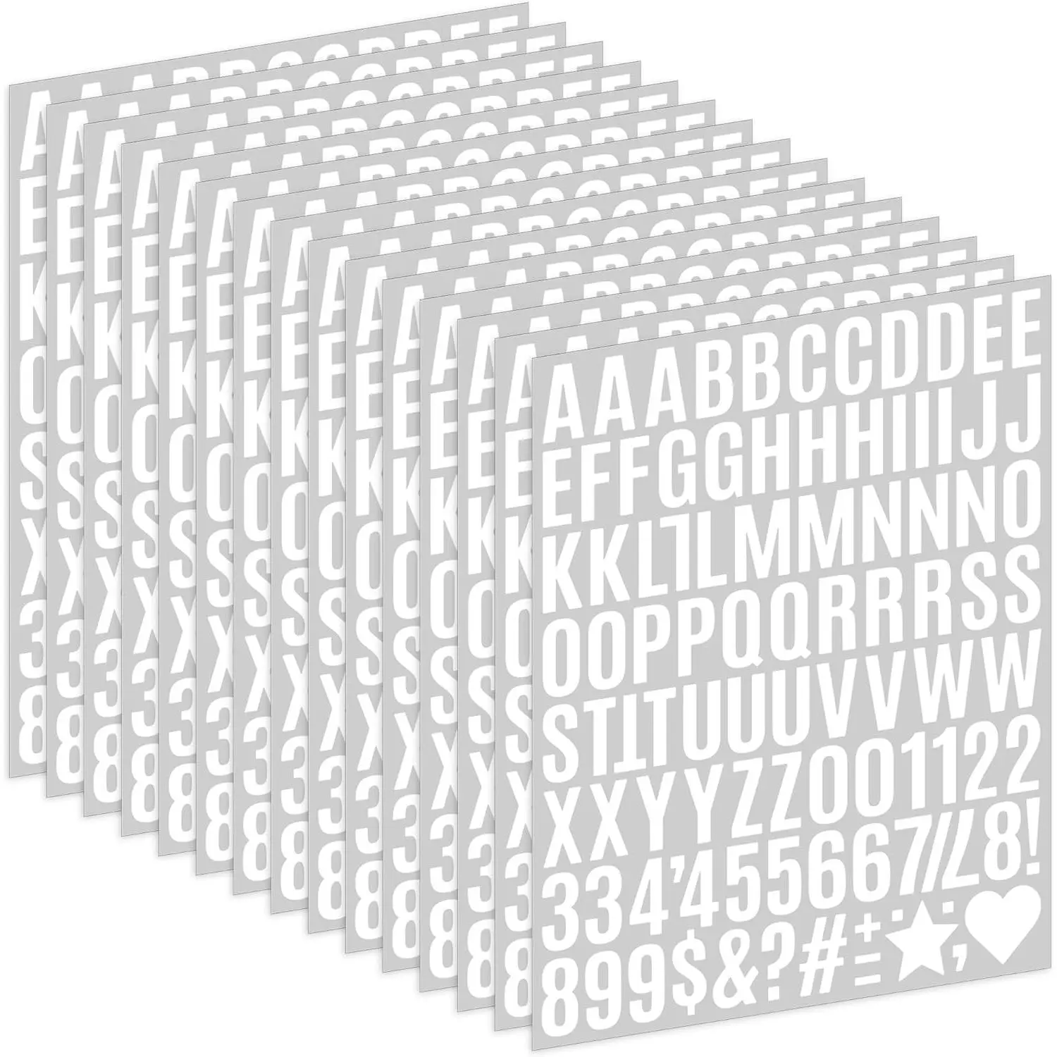 1470 count Letter Stickers Alphabet Stickers Vinyl Self Adhesive Mailbox Numbers,15 Sheets Small 1 Inch Letter Stickers for Water Bottles Scrapbooking Cups DIY Craft Notebook(15,White,1Inch)