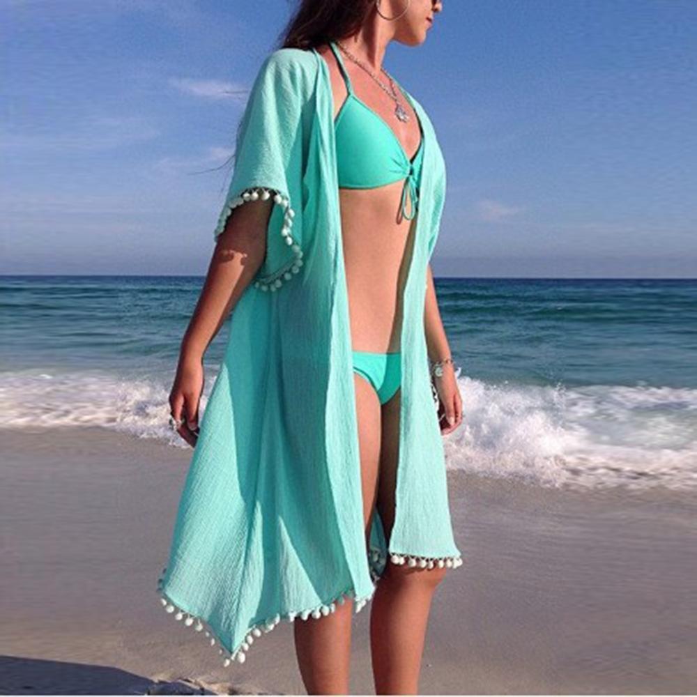 New summer cardigan cape 2026 Hollow knit women's beach wear cover sun protection beach wear