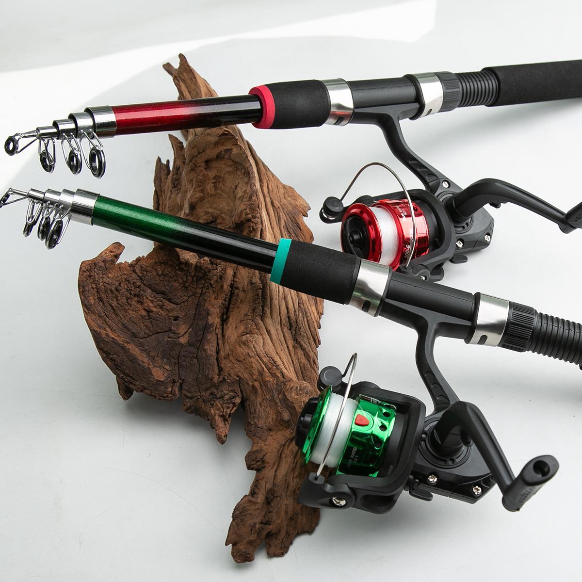 1.8 m Telescopic Fishing Rod and Reel Accessories Set, Fishing Gear, Portable Travel Fishing Pole Set, Fishing Accessories for Outdoor Fishing, Fishing Hook Set, Fishing Swivels Snap, Fishing Supplies