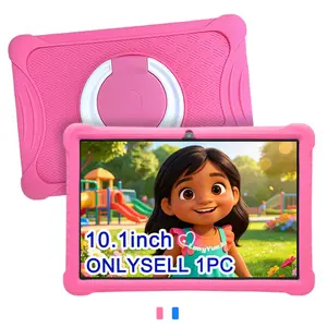 【FathersDayGift】Summer Special 10.1 Inch Kids Learning Touchscreen Android Tablet, Shockproof & Dustproof Silicone Case, IWAWA Parental Control System, Back to School Must-have, Ideal Gift for Children’s Day, USB Cable Included, No Power Adapter