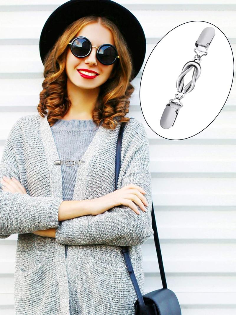 6 Pieces Vintage Shirt Dress Cardigan Clip, Waist Clip for Women, Sweater Shawl Brooch Jacket Clip for Clothing