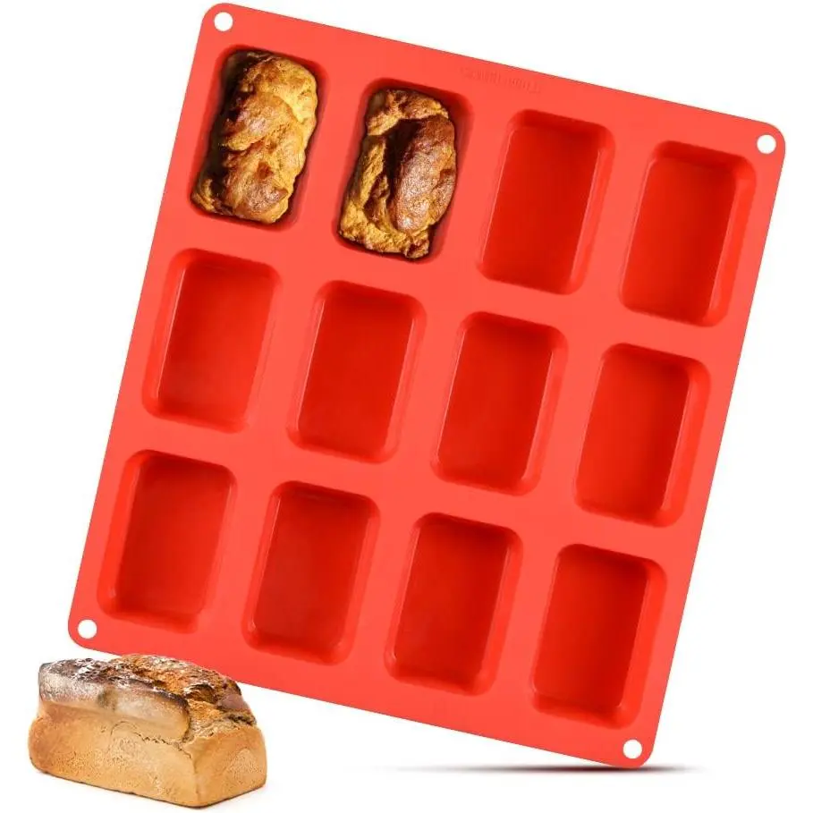 Mini Loaf pan, Mini Bread Pan Brownie Pan, 12 Cavities Nonstick  Grade  Mold for Baking Bread, Brownie, Cornbread, Cheesecake and  (1 Pack)