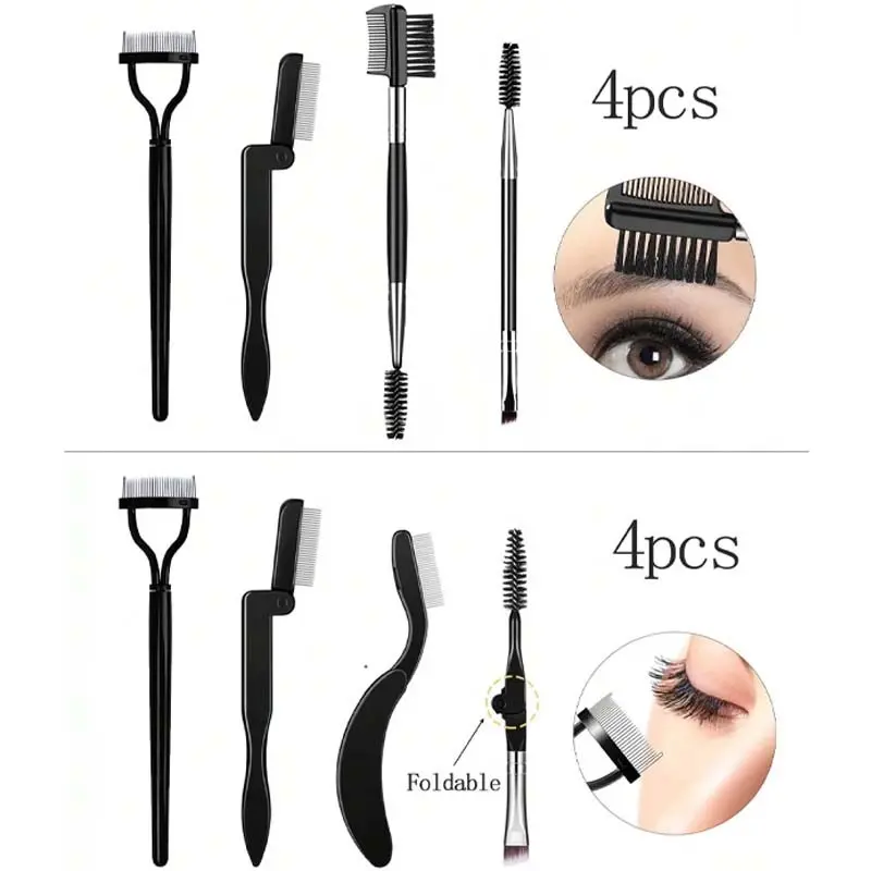 4-Pack Eyelash Comb Set, Professional Lash Separator Tool, Easy-To-Use Lash Brush for Separating and Styling, Ideal for Makeup Enthusiasts