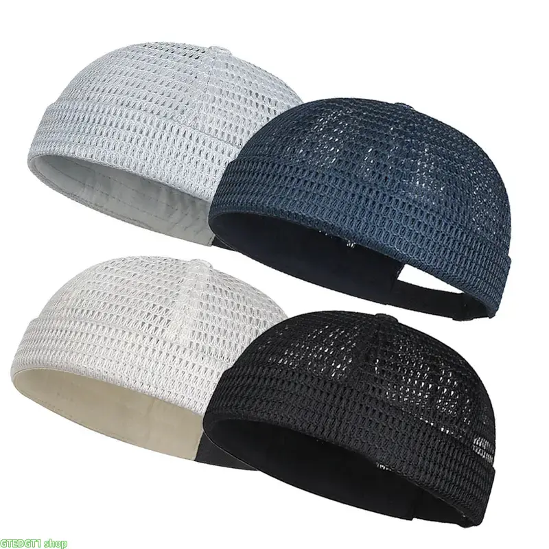 1/4-piece set of breathable mesh caps. Unisex and adjustable, these caps are crafted from soft, stretchy, and comfortable knit fabric. A stylish hip-hop/street-style accessory suitable for outdoor activities across all seasons.