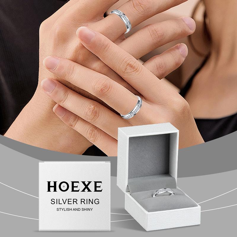 Hoexe Silver-point diamond ring - A comfortable and suitable ring for daily wear, suitable for both men and women, for activities as well.