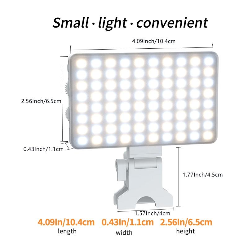 Portable Selfie Fill Light, USB Rechargeable Selfie Fill Light, 1 Count Portable Clip-on Light for Live Streaming, Conference & Vlog