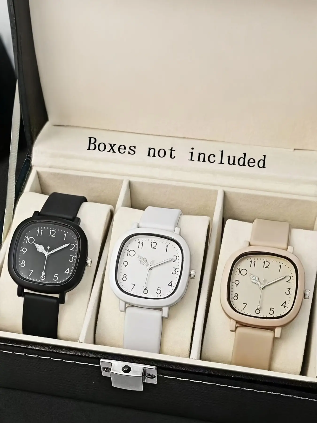 3pcs Elegant Women's Watch Set, Square Dial, Perfect Gift for Christmas Birthday, Stylish Quartz Watches