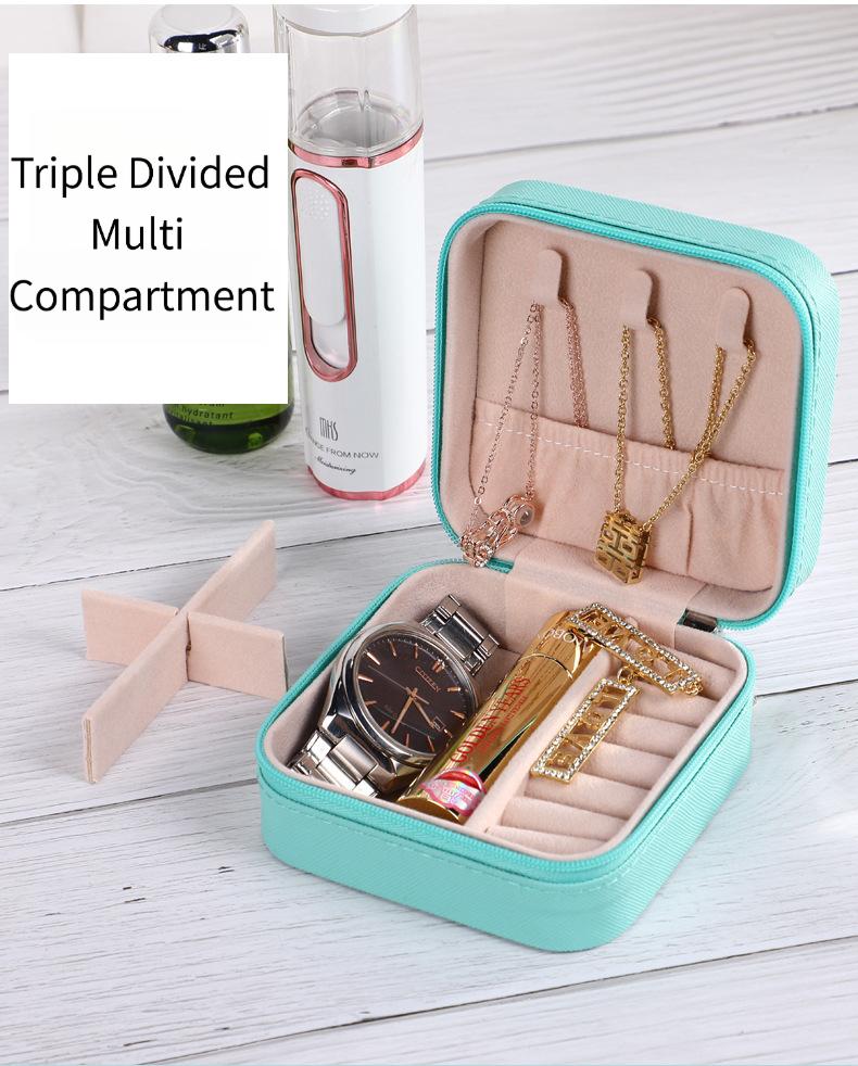 Mini Portable Jewelry Storage Case, Small Organizer for Earrings, Rings & Daily Accessories
