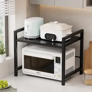 Adjustable Kitchen Shelf, Multi-Level Microwave Stand, Versatile Rice Cooker Oven Organizer, Home Kitchen Spice Storage Rack