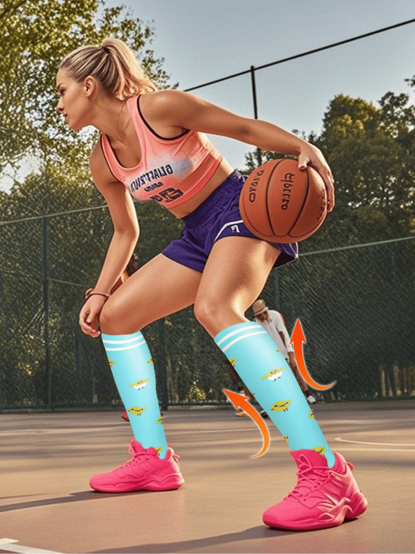 8 Pairs Unisex's Compression Socks, Compression Athletic Socks for Running, Nurses, Pregnant Women, Comfy Breathable Sports Socks for Daily Wear