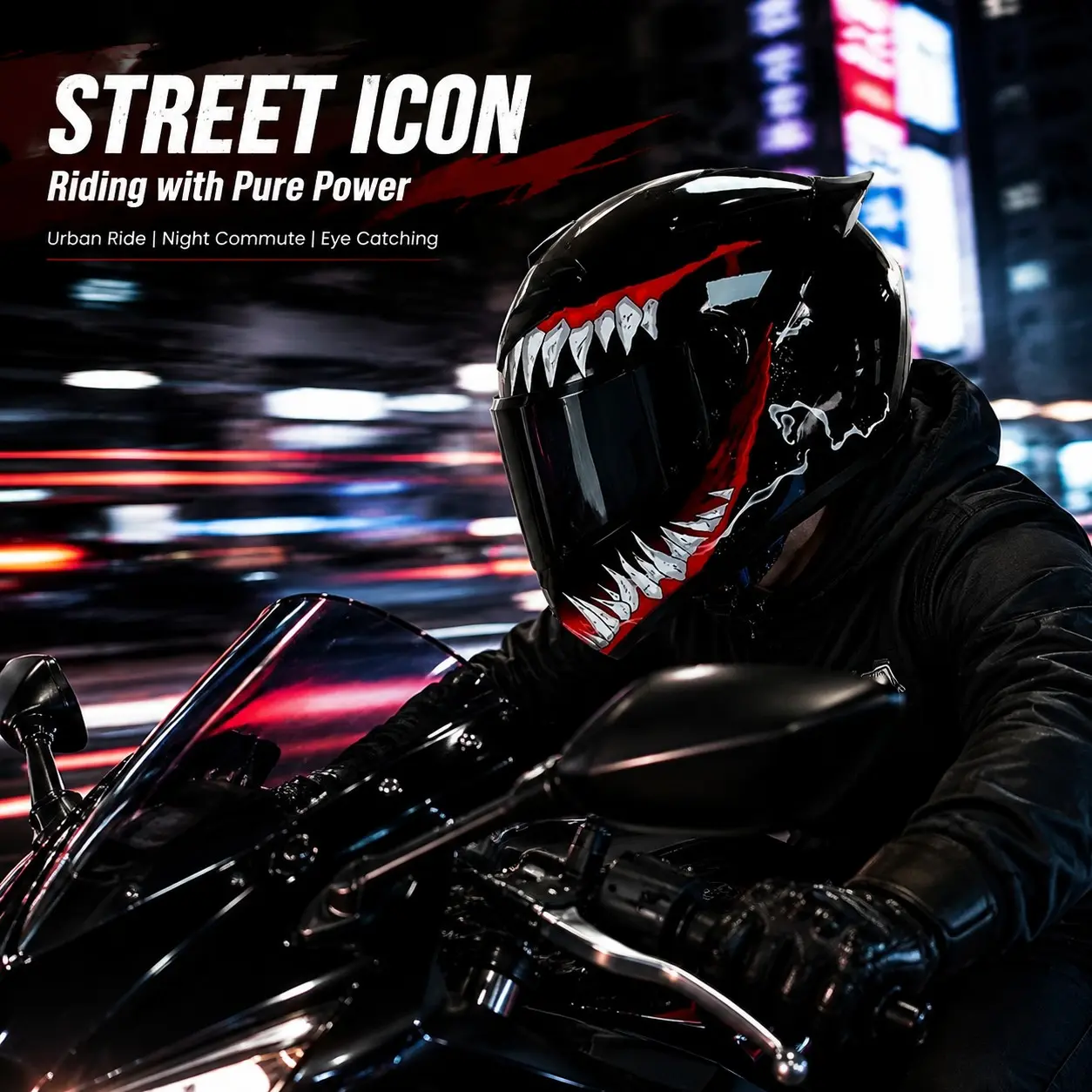Dual Certified Solid Color Retro Motorcycle Full Helmet, 3C Dot Compliant, Unisex All-Season Motorbike Safety Helmet, Venom Model, Full Face Helmet