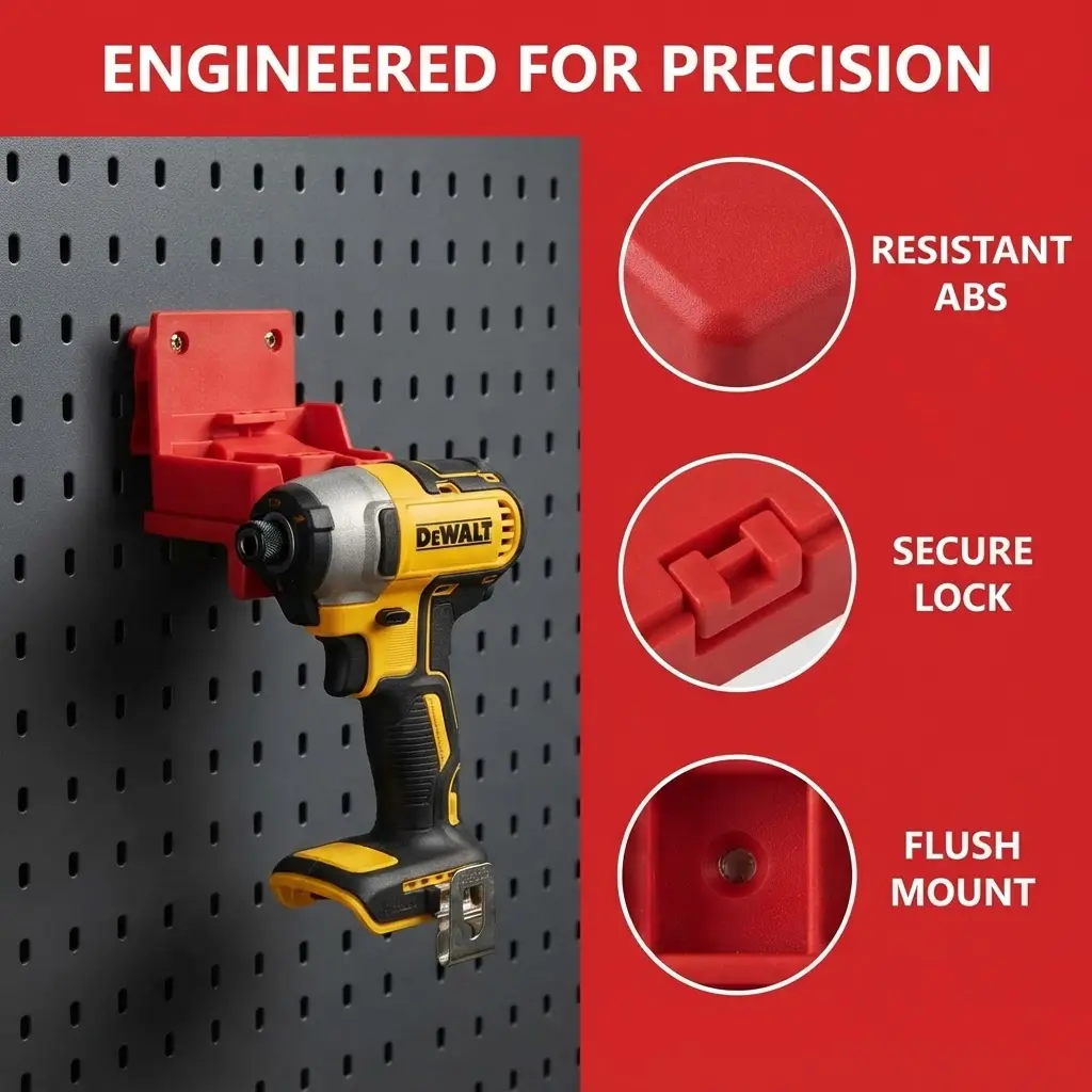 5PCS Battery Wall Mount Holders| Fit DeWalt Milwaukee 18V 20V Lithium Batteries Garage Storage Brackets
