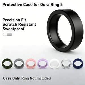 8 Colors Soft Silicone Cover for Oura Ring 5, Shockproof Ring Protective Sleeve
