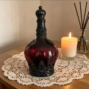 Handmade High Borosilicate Glass Bottle, Creative Magic Shape, Whiskey, Brandy, Xo, Tequila, Dispenser, Bar Decor, Halloween, Storm, Mystical, Home Bar Accessories, Cocktail Accessories
