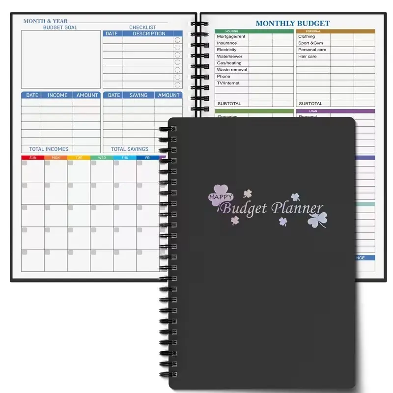 Budget plan-Manage your money effectively, with monthly financial receipt and expenditure tracking notebook, undated financial plan/account book, A5 size.