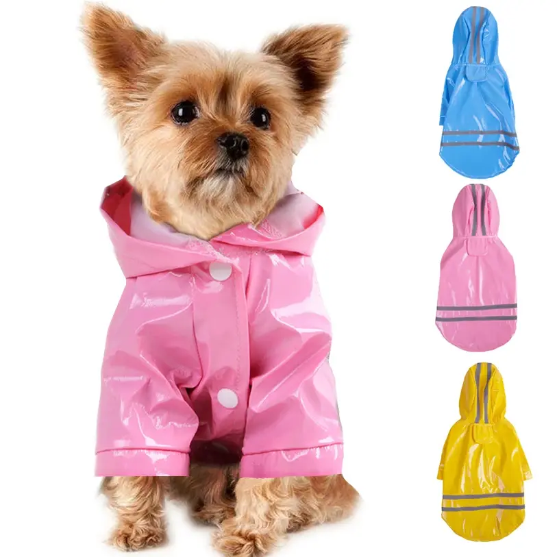 Waterproof Dog Raincoat with Hood – Lightweight PU Rain Jacket for Small to Large Pets, Easy-Clean Outdoor Apparel for Rainy Days