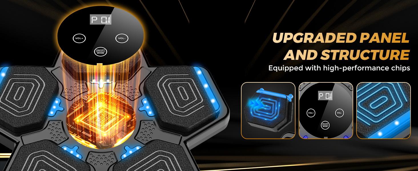 2026 Music Boxing Machine for Adults and Kids, Smart Bluetooth Boxing Training Equipment with Gloves Wall Mounted, Workout Punching Machine for Home,Office and Gym