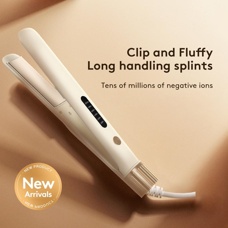 Great Flat Iron Hair Straightener, 1 Inch Hair Straightener for Women, 2 in 1 Hair Straightener Hair Curler, Portable Hair Straightening Ionic Fast Heating Hair Styling Tools,For Less Frizz, Shinier & Smoother, Gift