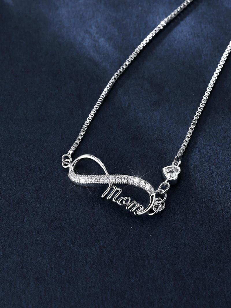 Letter Detail Mom Chain Bracelet, Fashion Jewelry Accessories for Women for Party, Daily Clothing Decor, Trendy All-match & Exquisite Jewelry for Birthday Gift, Letter Link Bracelet, Personalized Jewelry