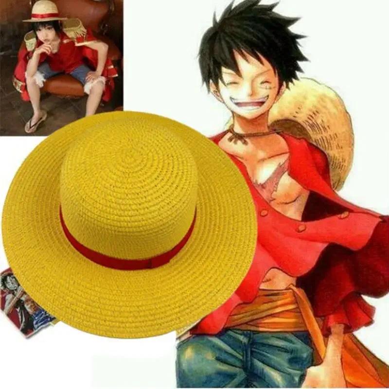 One Piece King Luffy Same Cosplay Hat Anime Cosplay Props Hats Stage Performance Accessories Neutral Sun Hats Parent-child Game