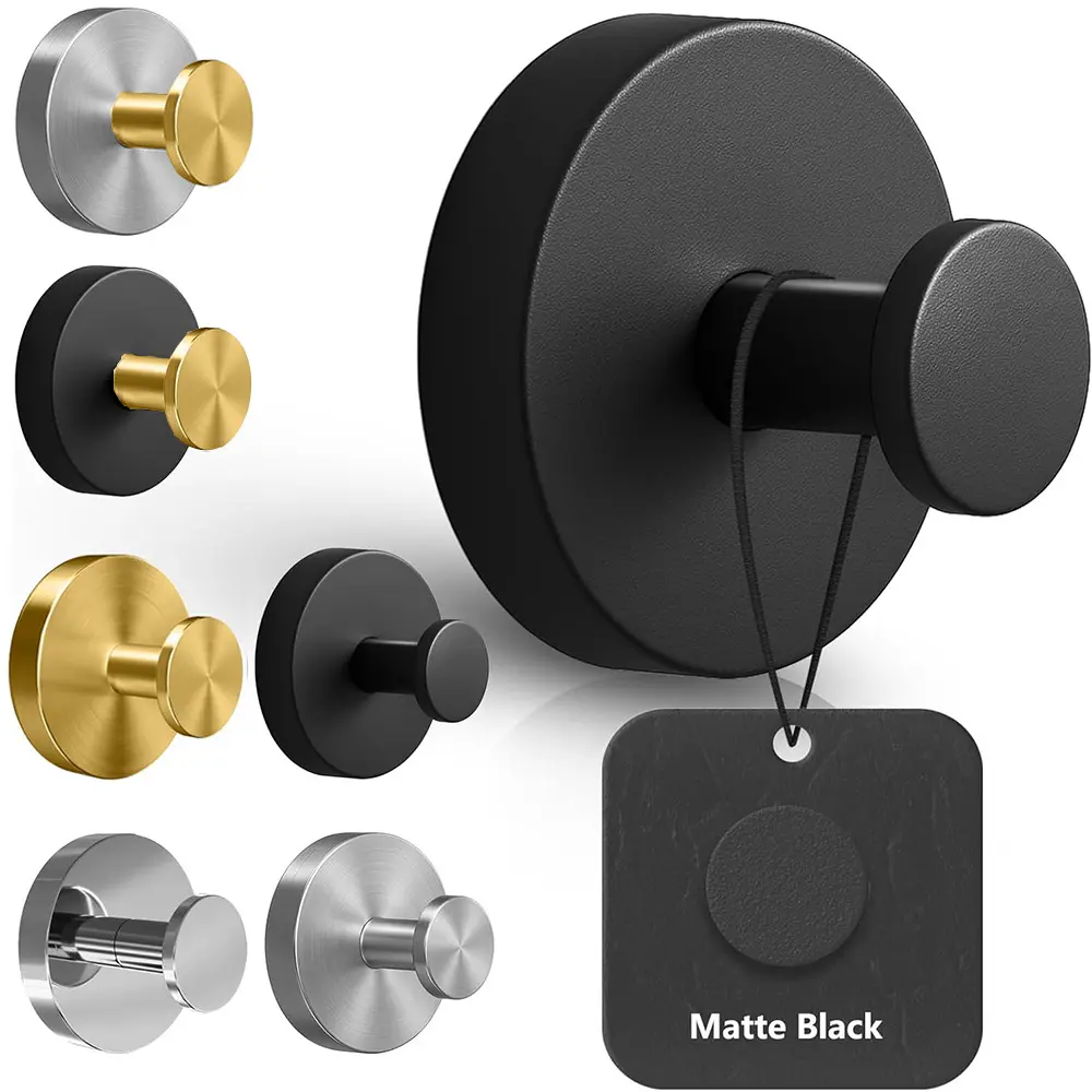 Stainless steel suction cup hook non-punching bathroom kitchen glass door mirror bath flower towel clothes and hats