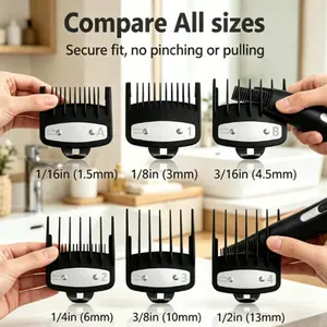 Six-Piece Haircut Guide Set, Perfect for At-Home Haircuts, Avoids Messy Cuts, Saves Money on Salon Visits, Ideal for Graduated Hairstyles