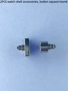 2pcs Watch Case Accessories Buttons, Round/square Shape, Ideal for Watch Repair & Customization, Durable & Easy to Install