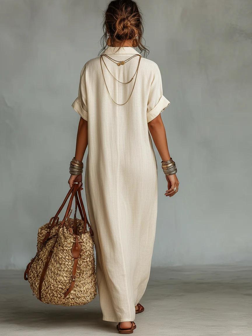 Boho Embroidered Dress - Perfect for Beach, Vacation & Brunch! Casual V-Neck Short Sleeve Pocket Maxi Dress #   MaxiDress #   Dress #   EmbroideredDress #   BohoFashion #   SummerDress #   VNeckDress #   WithPocket #   Outfit of the Day #   WomensFashion
