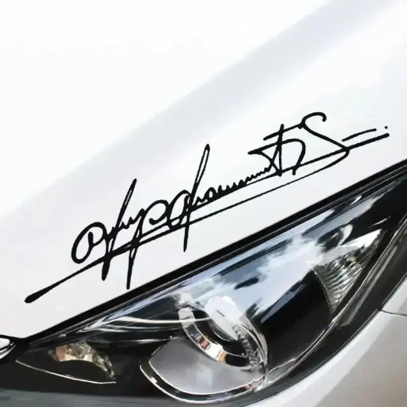 Car Sticker Personalized Schumacher Art Signature Lamp Eyebrows Die-Cut Auto Parts Decoration Vinyl Decals,30CM
