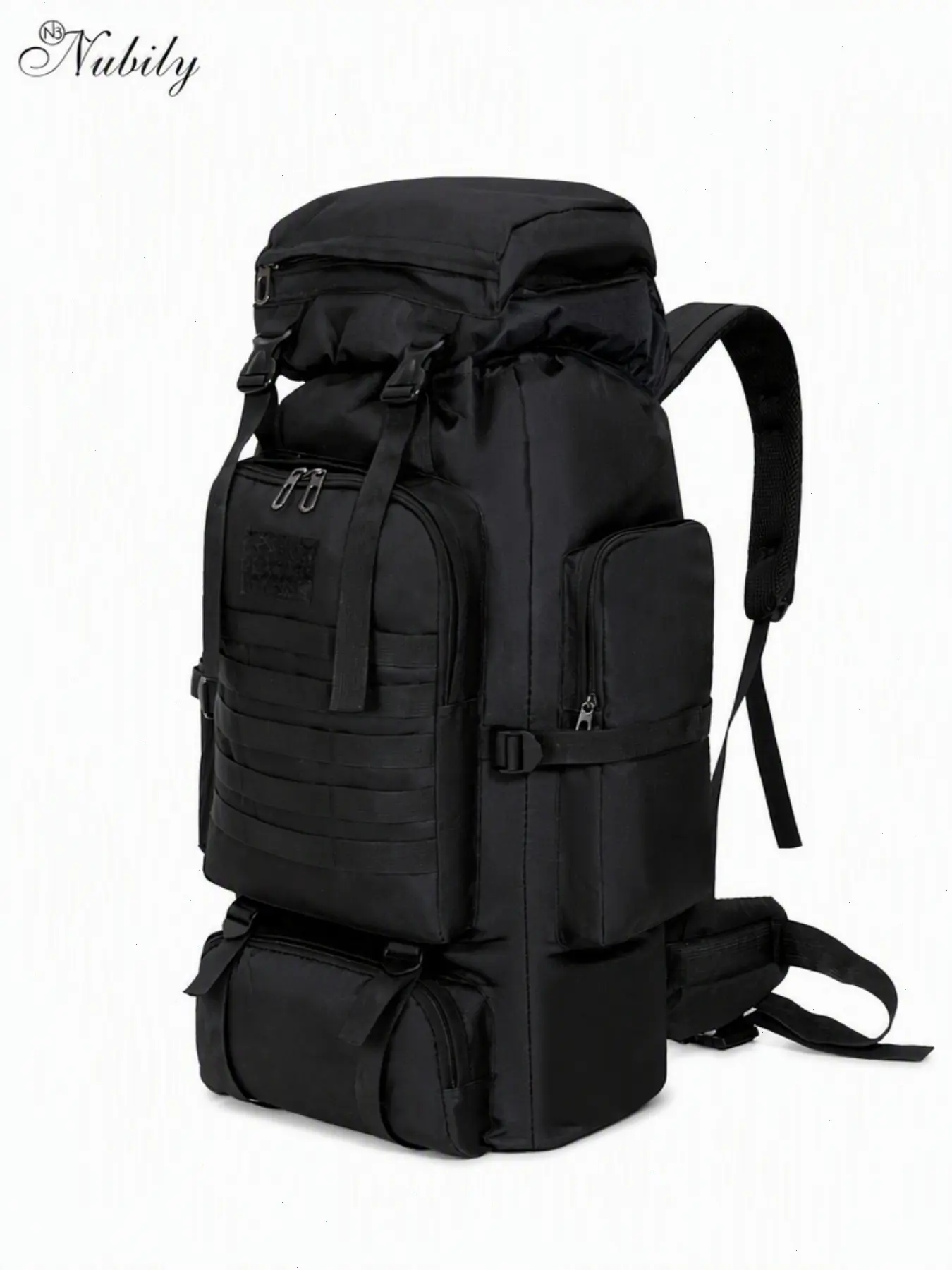 80L Large Durable Outdoor Hiking Backpack for Men, Abrasion-Resistant Camping Backpack, Multiple Pockets, Breathable Padded, Molle System for Outdoor Travel