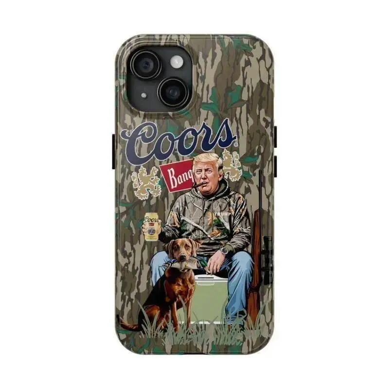 Coors Banquet Camouflage Hunting-Themed Glossy Hard Phone Case – Slim, Scratch-Resistant, Premium Finish – Compatible with iPhone 12–17 and Samsung S22–S26 – An Excellent Gift for Best Friends