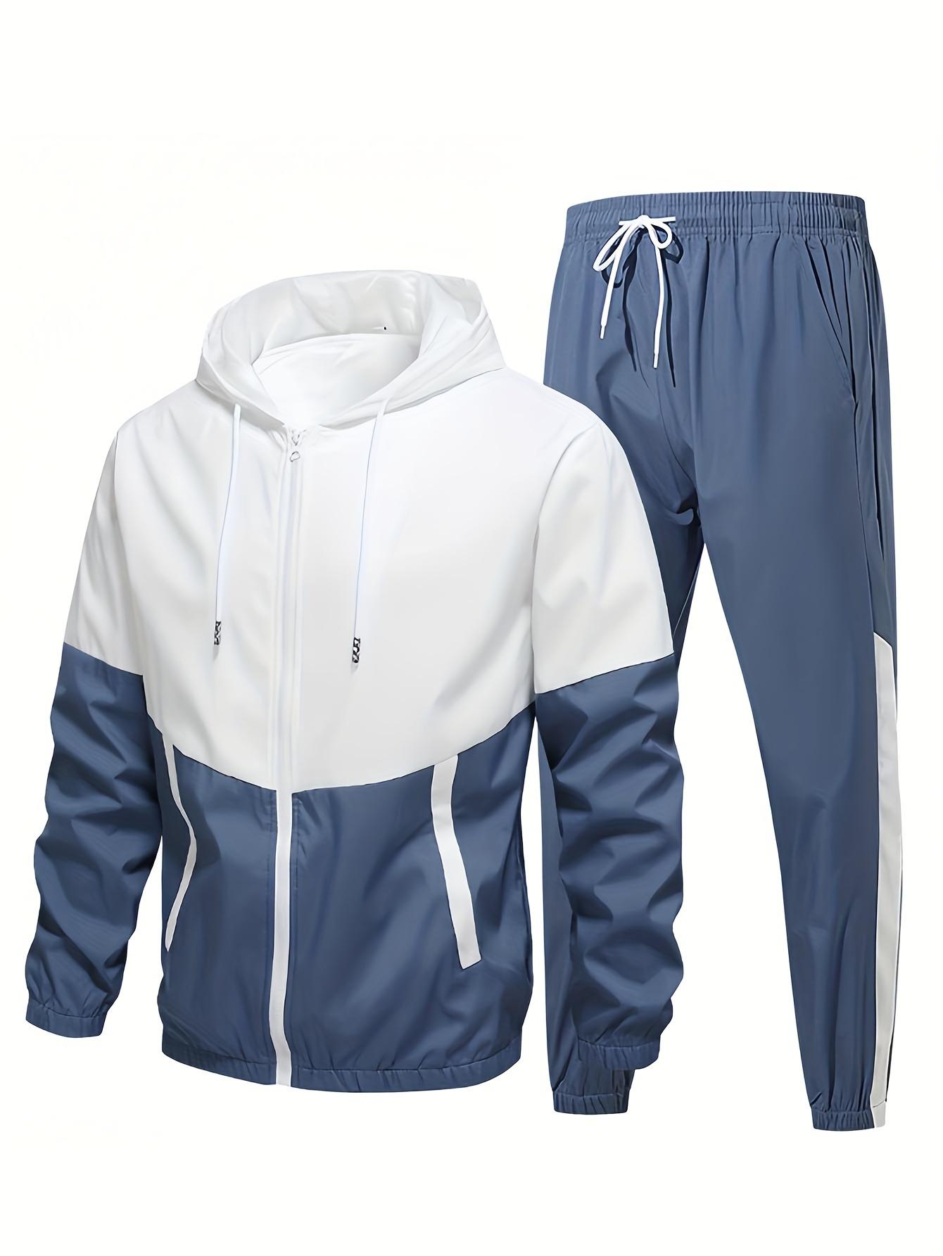 Men's windproof sports suit, jacket and pants, fitness wear, sports set