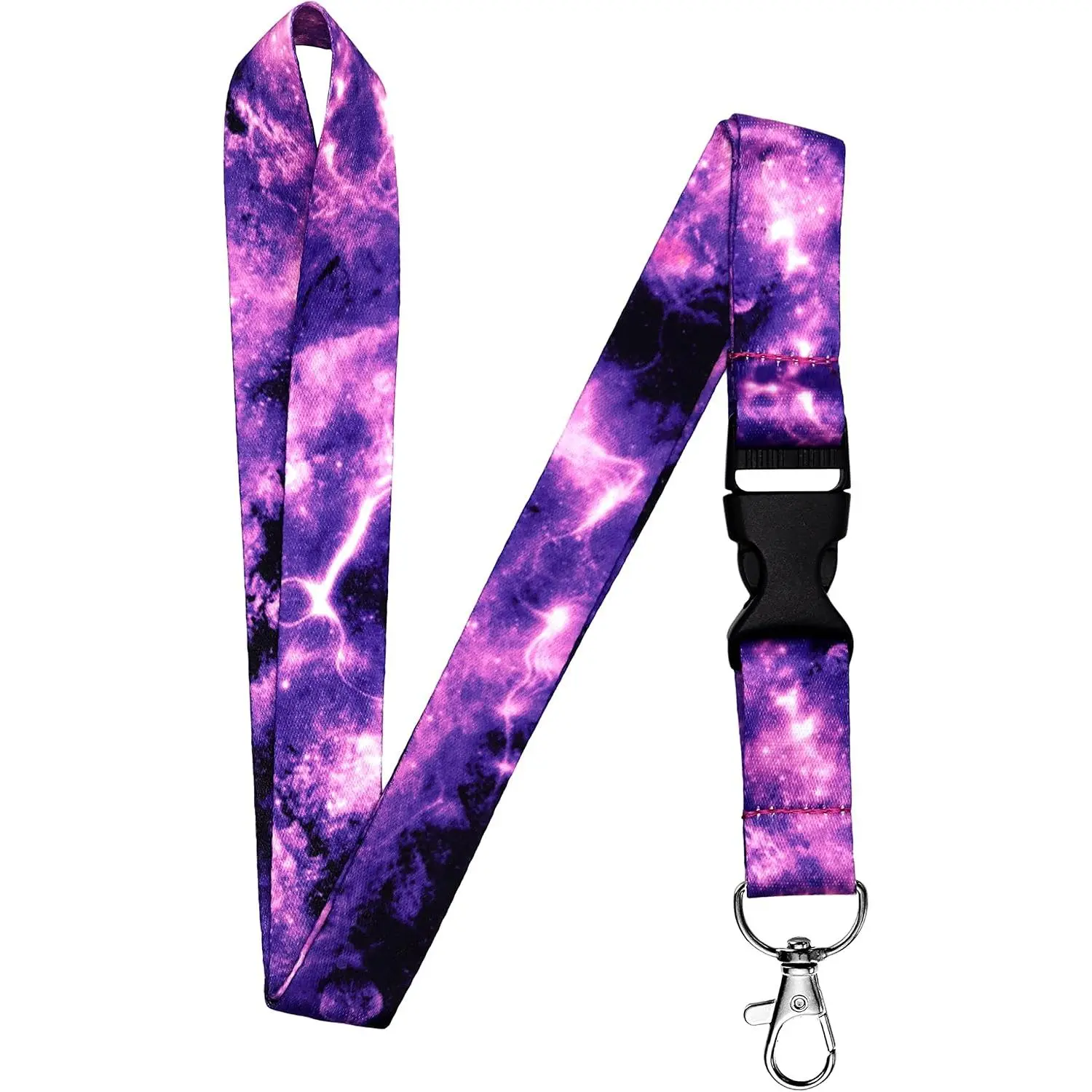 Lanyard for   Lanyard  Soft Silky Wide Strapped Beautifully Printed ID Teacher Lanyard with Spring Clip for Women/Men