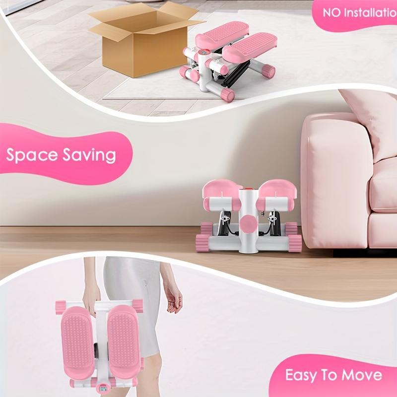 Mini Steppers For Exercise At Home - Stair Stepper Machine With Resistance Bands, 330 Lbs Capacity, And LCD Monitor - For Full Body Cardio And Walking - Suitable for Home Workouts - Perfect Gift for Fitness Enthusiasts