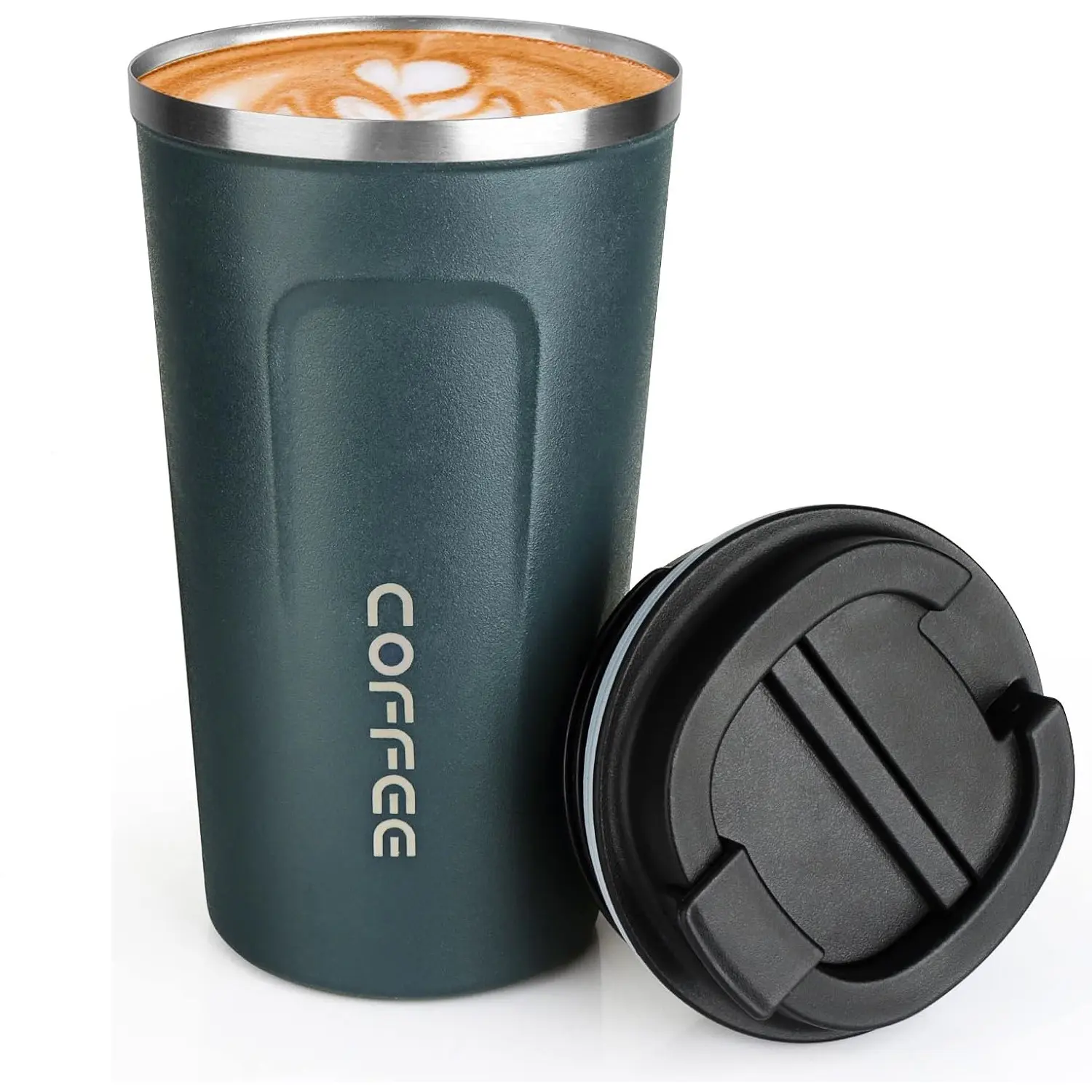 17 Oz Stainless Steel Vacuum Insulated Cup, Travel Portable Anti-Spill Coffee Mug with Lid, Coffee Thermos, Ideal for Hot Coffee, Iced Coffee, Tea, Beer, Tumbler, Insulated Vacuum Flask