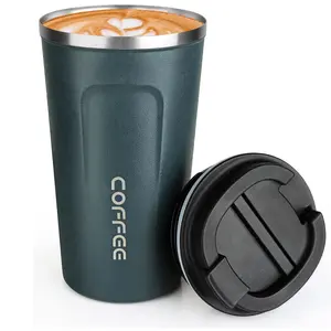 17 Oz Stainless Steel Vacuum Insulated Cup, Travel Portable Anti-Spill Coffee Mug with Lid, Coffee Thermos, Ideal for Hot Coffee, Iced Coffee, Tea, Beer, Tumbler