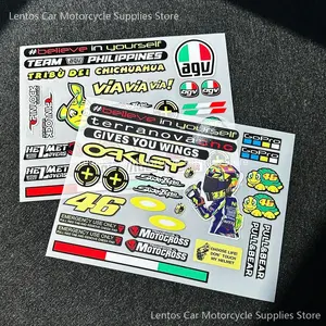Waterproof Motorcycle & Dirt Bike Stickers | Premium PVC Racing Sponsor Decals for Helmets & Tail Boxes