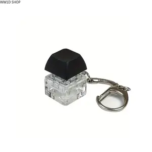Punk Style Acrylic Keycap Keychain for Car Keys, Backpacks and Bags, Keyboard Key Pendant Charm, Lightweight Decorative Accessory for Daily Carry