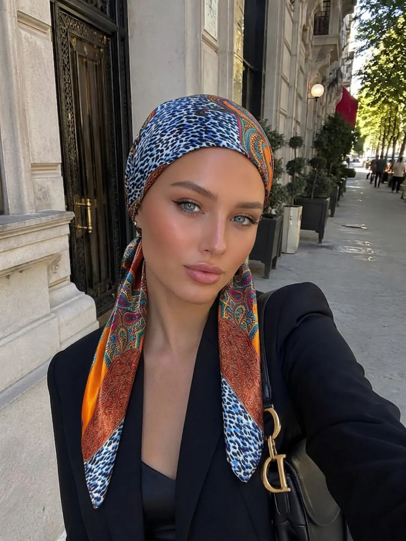 Women's Paisley Leopard Print Satin Headscarf Scarf for Hair, Breathable Lightweight Fitted Fashion Shawl, Casual All-Season Accessory, Perfect Gift