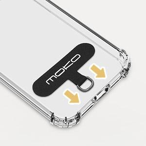 MoKo Universal Phone Lanyard - Adjustable Nylon Crossbody Strap with Detachable Patch Hands-Free for iPhone & Most Smartphones - Black - Army Green