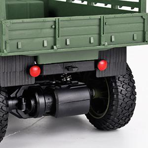 Military Truck 2.4Ghz Off-Road Remote Control Car RC 4WD Truck for ATVs, Children's Day Ideal Gift for Boys (Green)