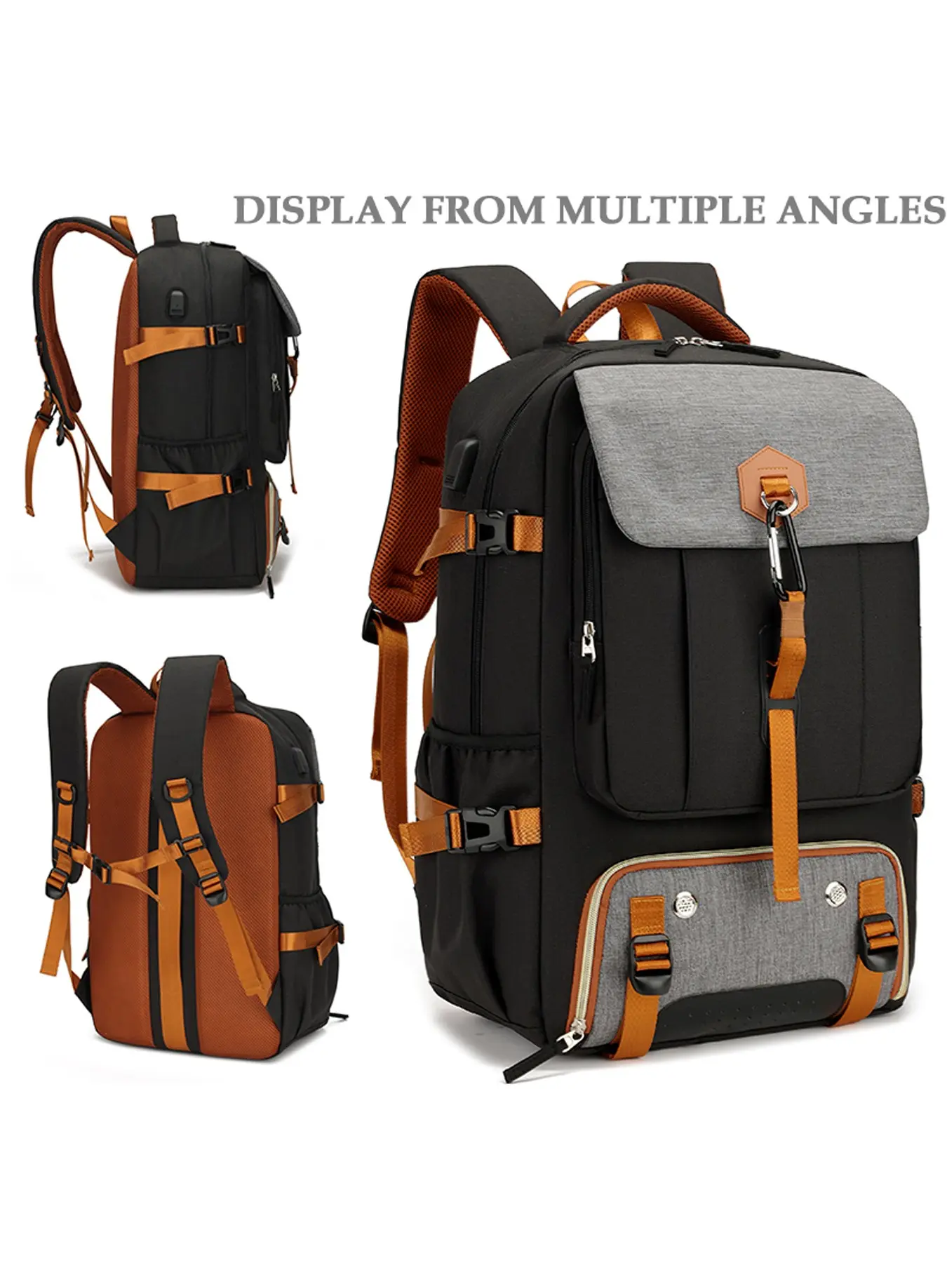 Large Capacity Travel Backpack, Independent Breathable Shoe Compartment, Fits 17 Inch Laptop, Multifunctional for Commute, School, Short Trips