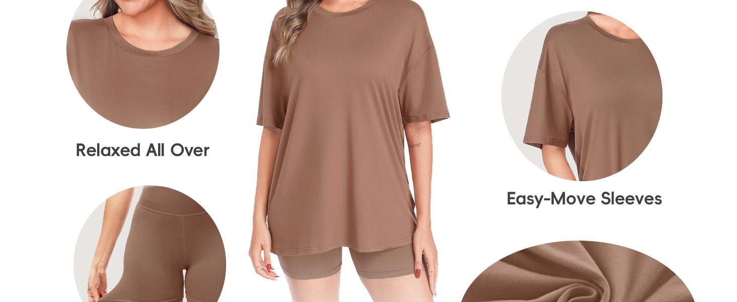 2 Piece Sets for Women Summer - Oversized T-Shirt and Biker Shorts Lounge Sets Matching Outfit for Travel Casual