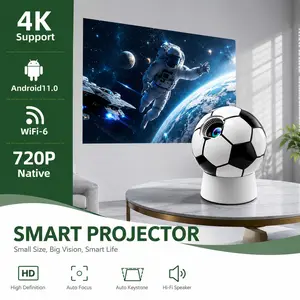 Allshepr Q8-A Football Projector, Native 720p, Supports 4K Decoding, Android 11.0, Auto Keystone Correction, Dual Band Wi-Fi 6, Bluetooth-compatible 5.4