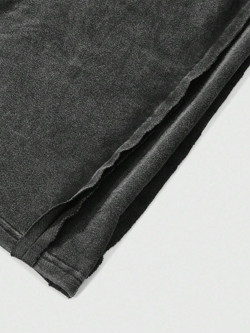 Men's Streetwear Cotton Joggers, Loose Fit Elastic Waist Knit Pants, Casual All-Season Woven Fabric, Daily Wear Fashion