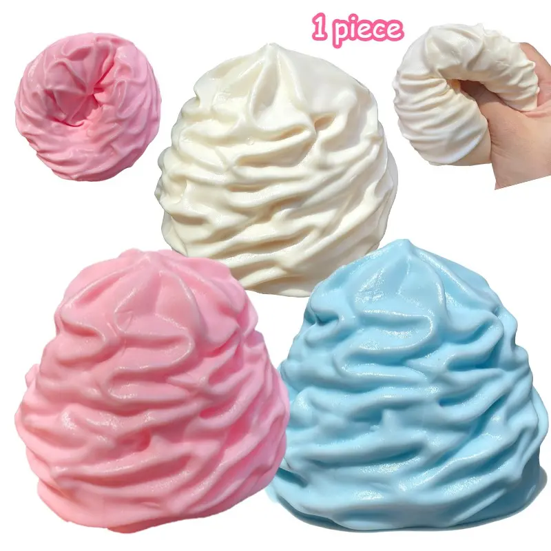 Coconut Oil Cream Roll Cake Fidget Toy Simulation Squishy Caka Squeeze Toy for Stress Relief Anxiety Stress Reliever Handmade Portable Stress-relieving Toy