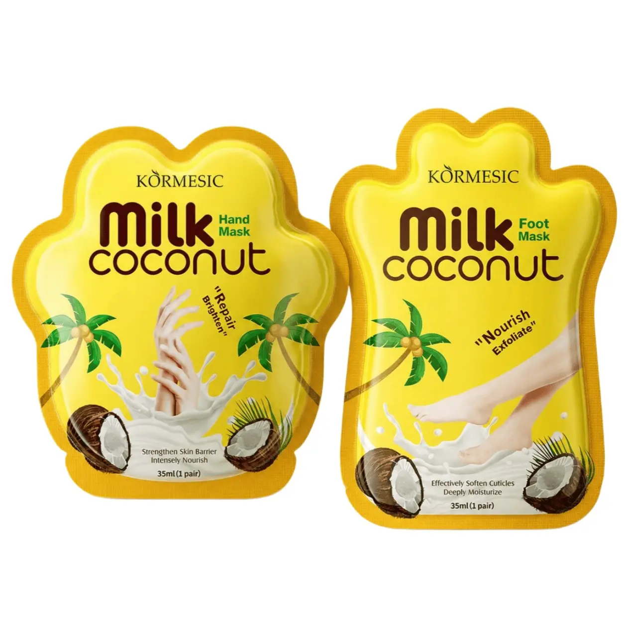 Coconut Milk Nourishing Hand Mask, Moisturizing Exfoliating Repair Hand Skin Care Mask