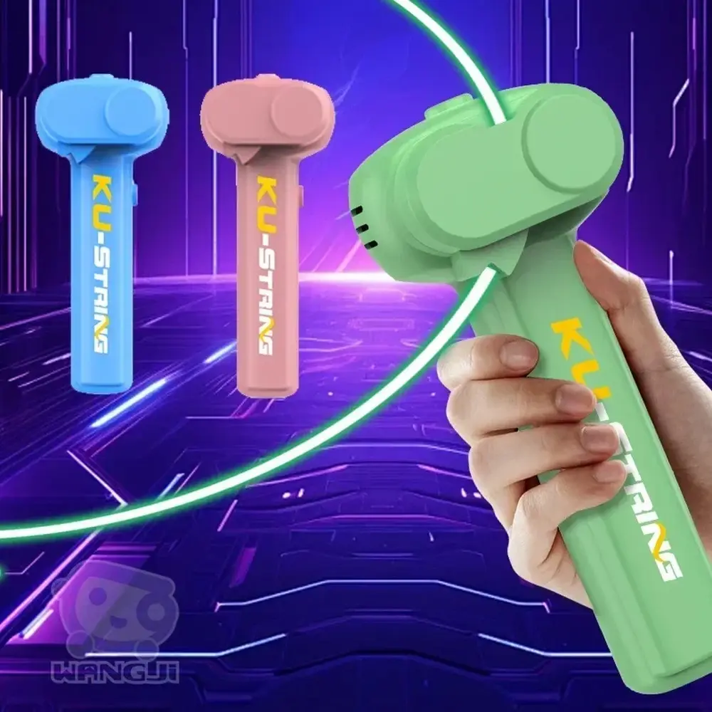 Glow-in-the-dark String Launcher Toy, Luminous Portable Handheld Rope Fidget Toy Stress Relief Toy Kids Party Holiday Gift