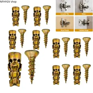 6*14mm Door Hinge Thread Repair Screws, 30/60Pcs Heavy Duty Expansion Wall Anchor Fix Kit, Durable Fastener Accessories For Stripped Thread Cabinet Tile Stone Partition Hinge Installation & Repair