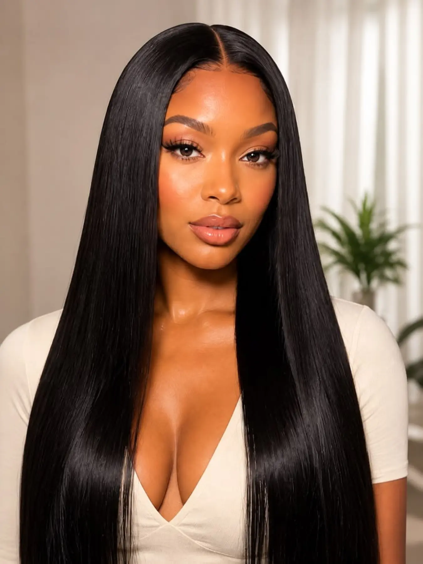 Human Hair Straight Lace Front Wig 13x4 HD Transparent Lace Natural Color Straight Hair Micro Knots 14-26 Inches Women Beginner Friendly